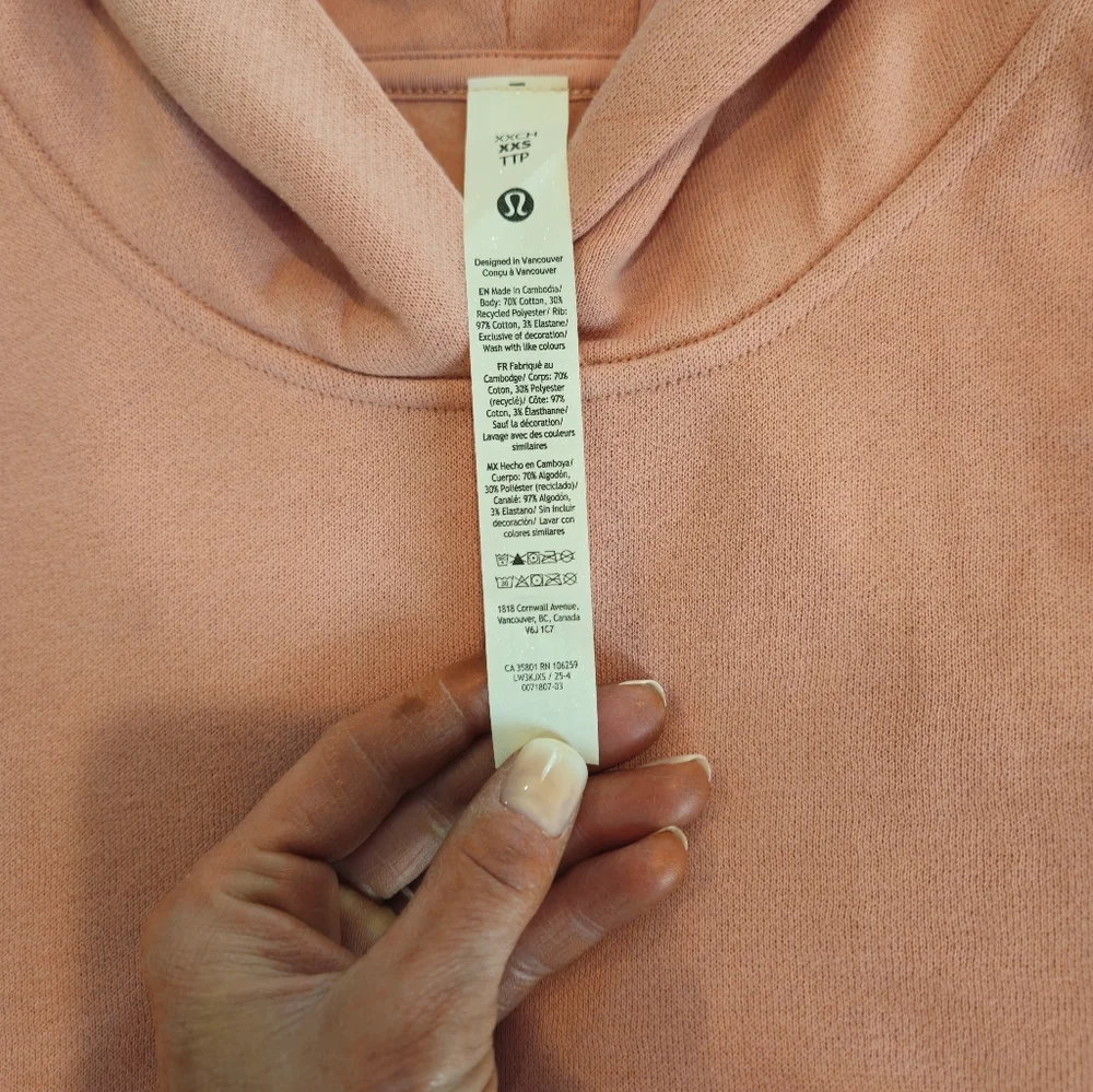 Lululemon Steady State Oversized Hoodie XXS Pink + FREE Nano Backpack NWT Bundle - Picture 8 of 9